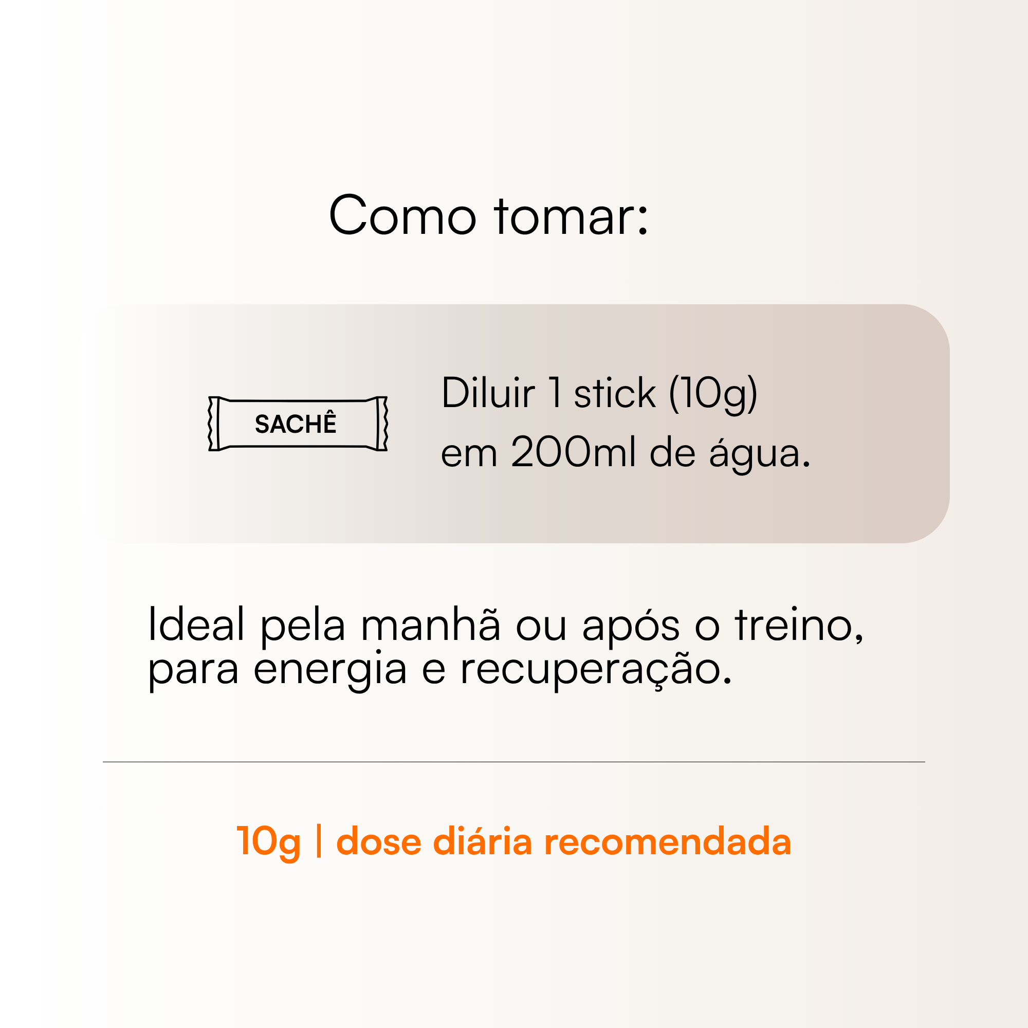 Creatina com BCAA + Glutamina | Sachê Individual Força e Recuperação Sabor Tangerina