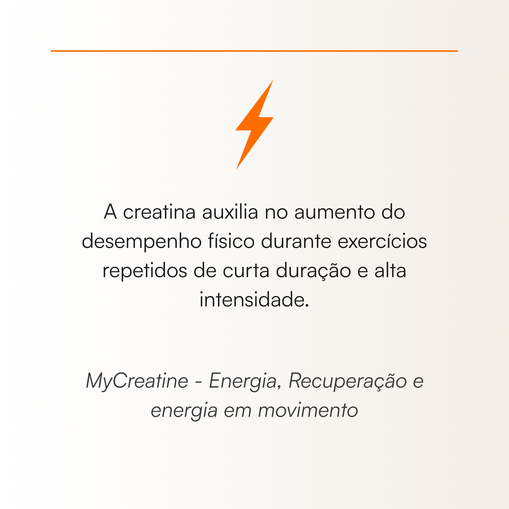 Creatina MyCreatine com BCAA + Glutamina | Sachê Individual Força e Recuperação Sabor Tangerina