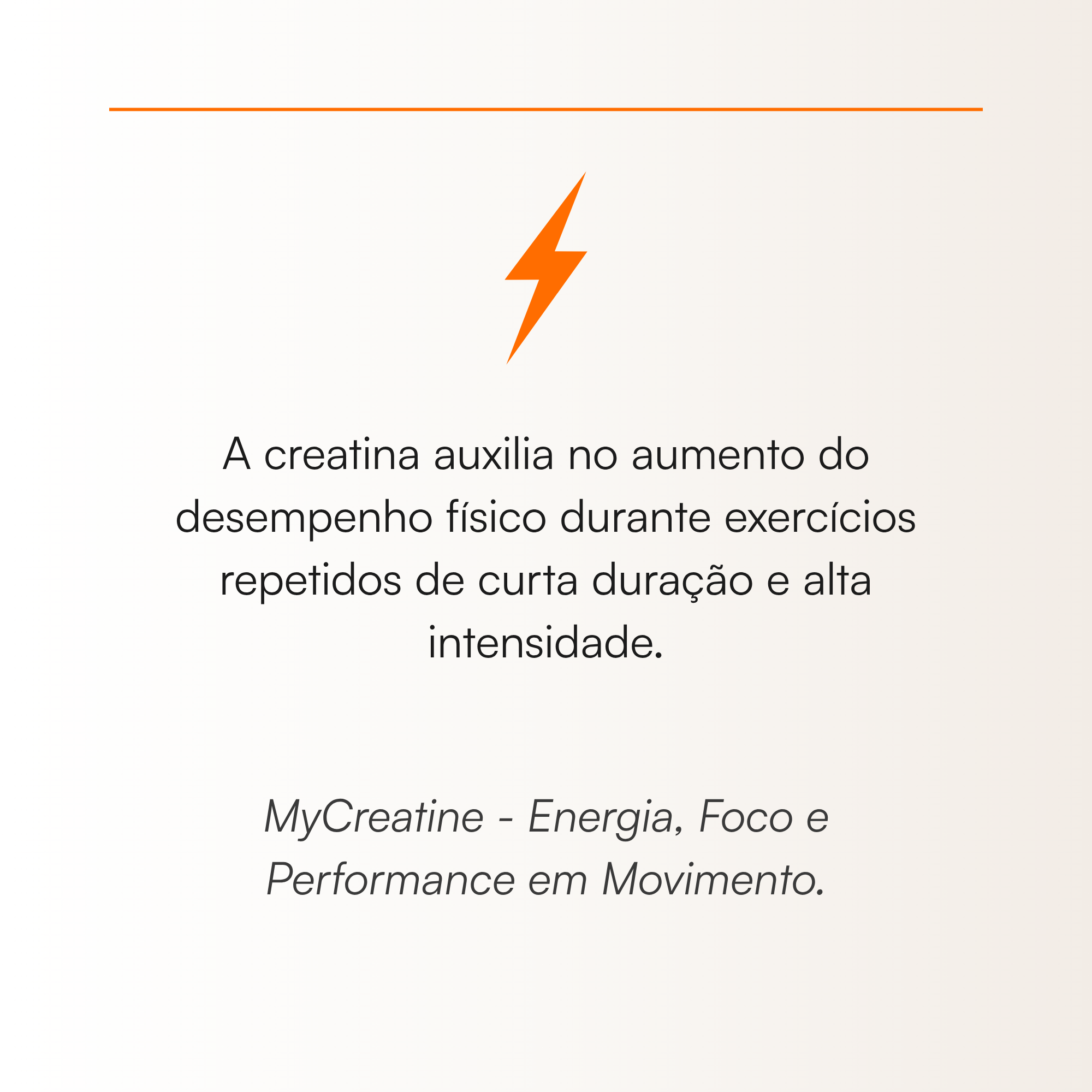 Creatina MyCreatine com Cafeína + Taurina | Sachê Individual Energia e Foco Sabor Laranja