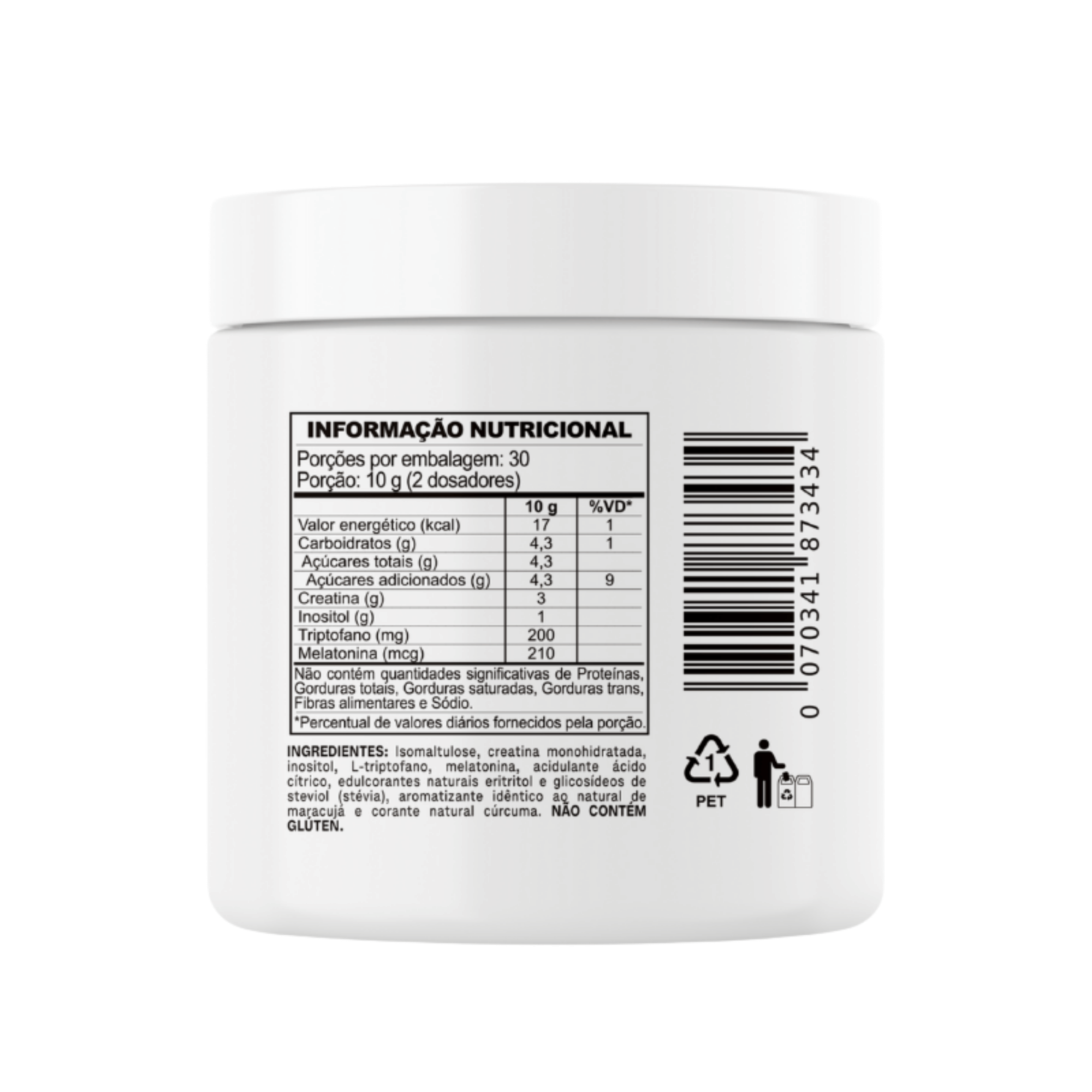 Creatina MyCreatine com Melatonina + Triptofano | Sono e Recuperação Noturna 300g Sabor Maracujá
