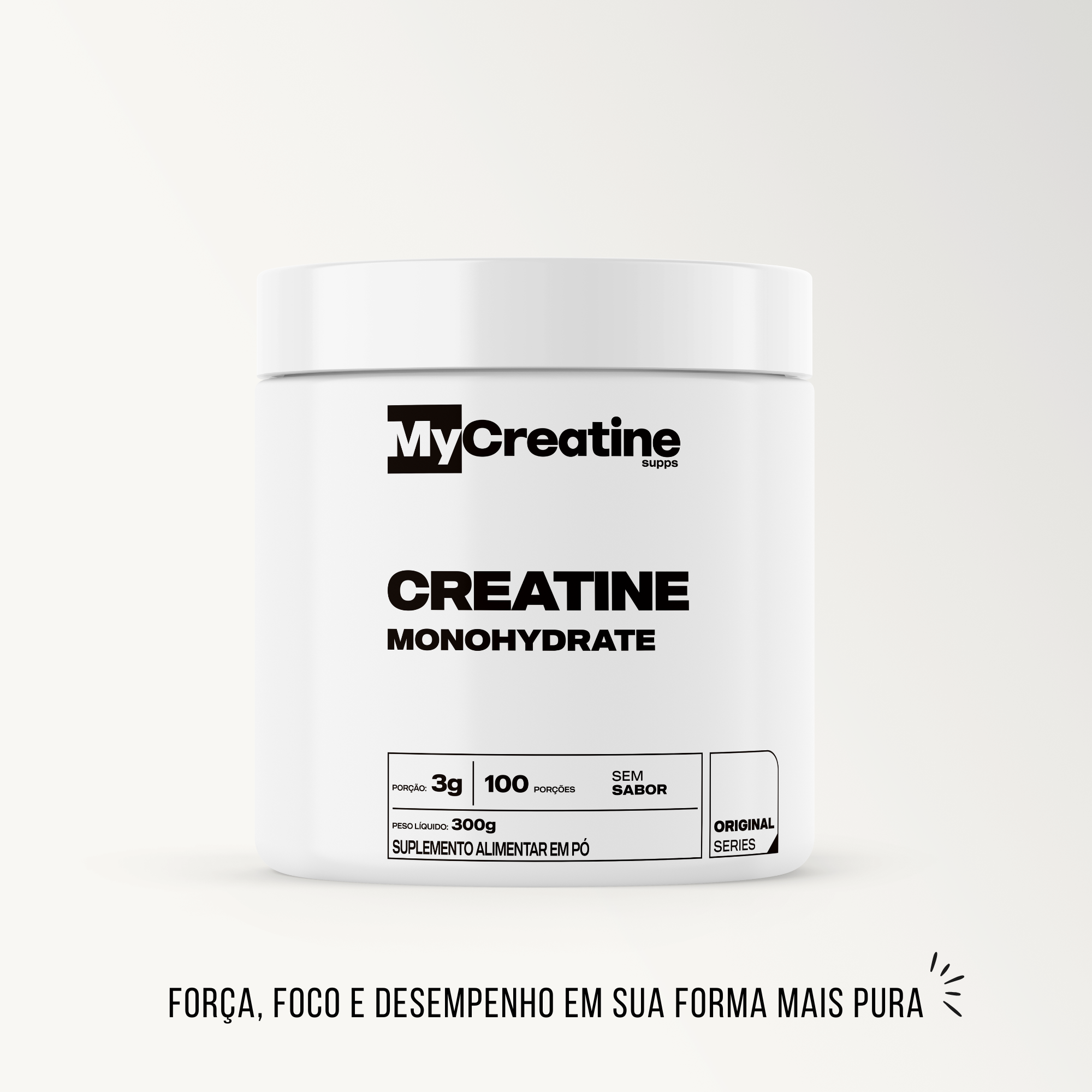 Creatina Monohidratada 100% Pura | Performance e Potência 300g Sem Sabor