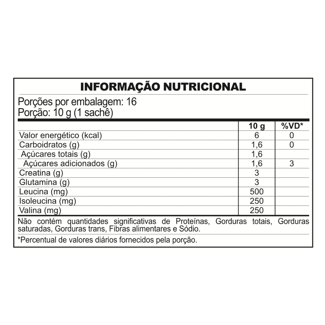 Força e Recuperação · Sachê Individual · 16 unidades
